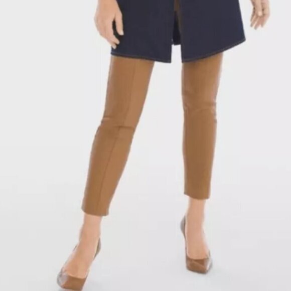 Chico's So Slimming Brigitte Ankle Pants in Dark Butterscotch Size 8 - Picture 1 of 13
